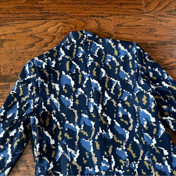 Liverpool Boyfriend Blazer with One-Button Front in Modern Blue Camo Small NWT - Picture 6 of 12